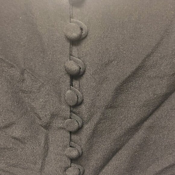 Madewell Silk Button Down Cami in Black - Picture 8 of 10